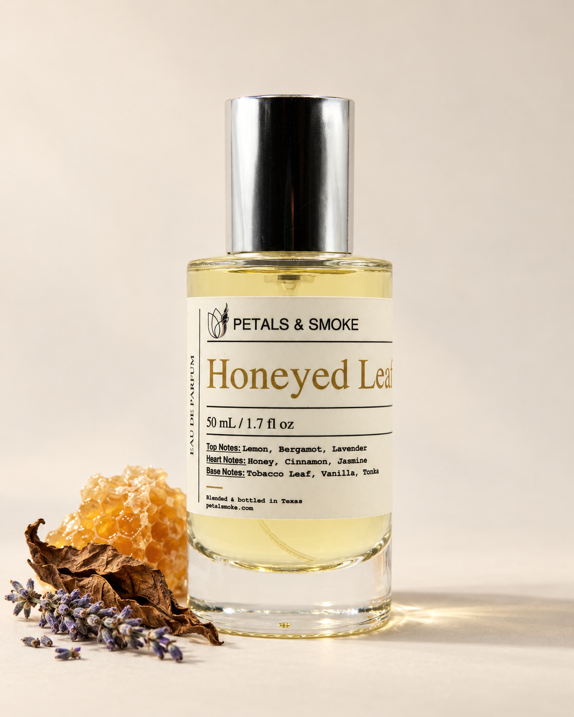 Honeyed Leaf, 50 mL bottle photograph