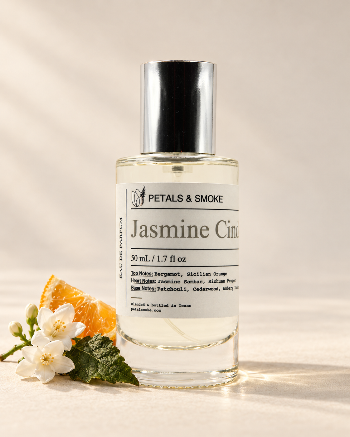 Jasmine Cinder, 50 mL bottle photograph