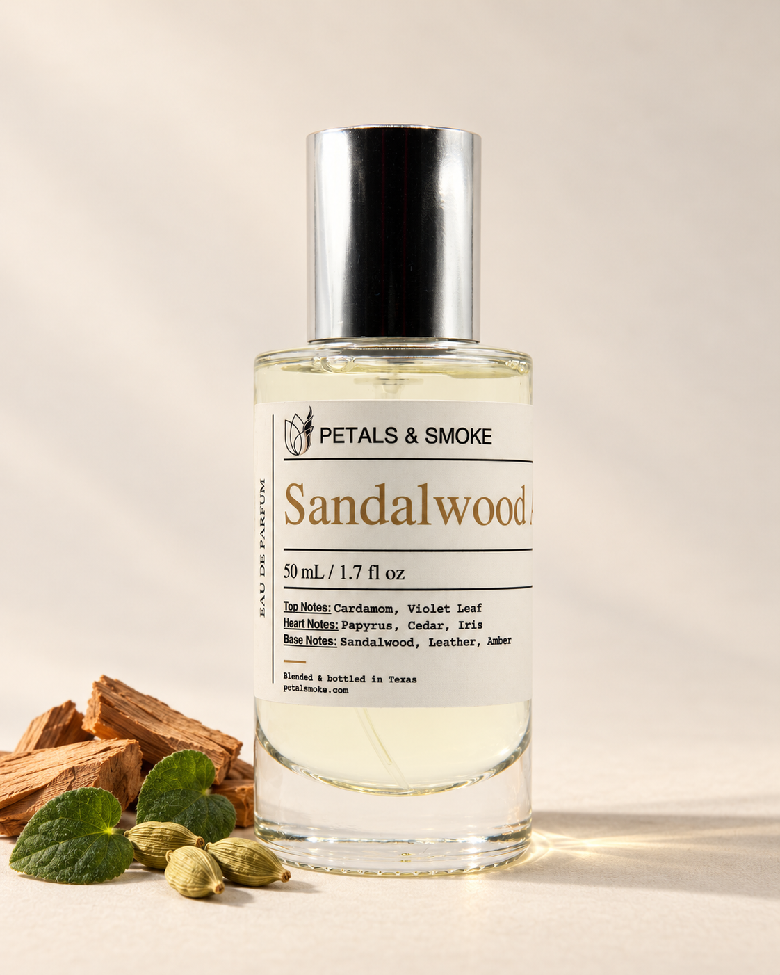 Sandalwood Amber, 50 mL bottle photograph