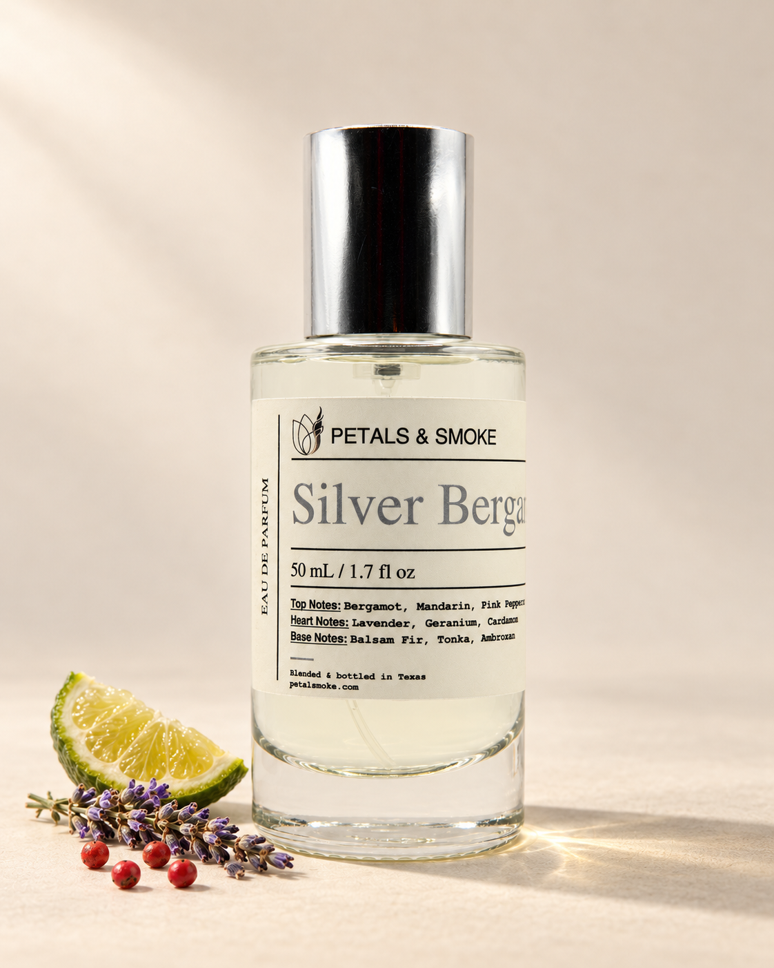 Silver Bergamot, 50 mL bottle photograph