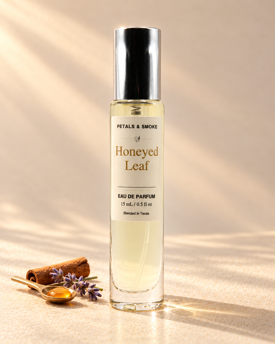 Honeyed Leaf, 15 mL bottle photograph