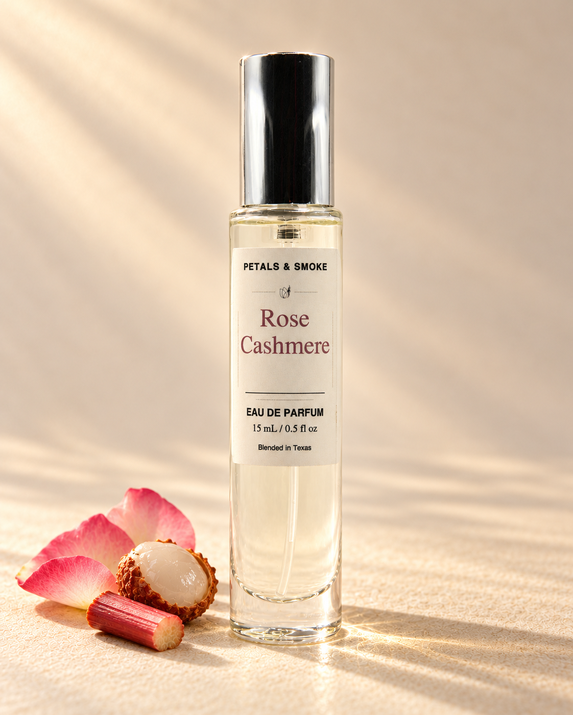 Rose Cashmere, 15 mL bottle photograph