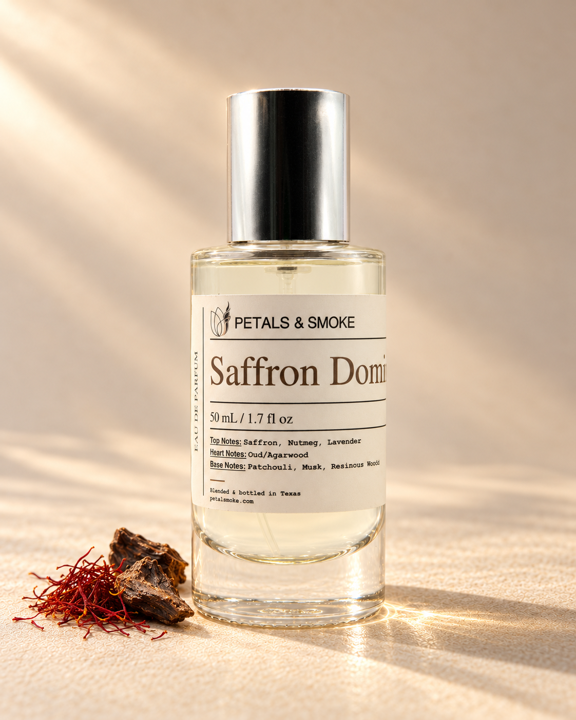 Saffron Dominion, 50 mL bottle photograph