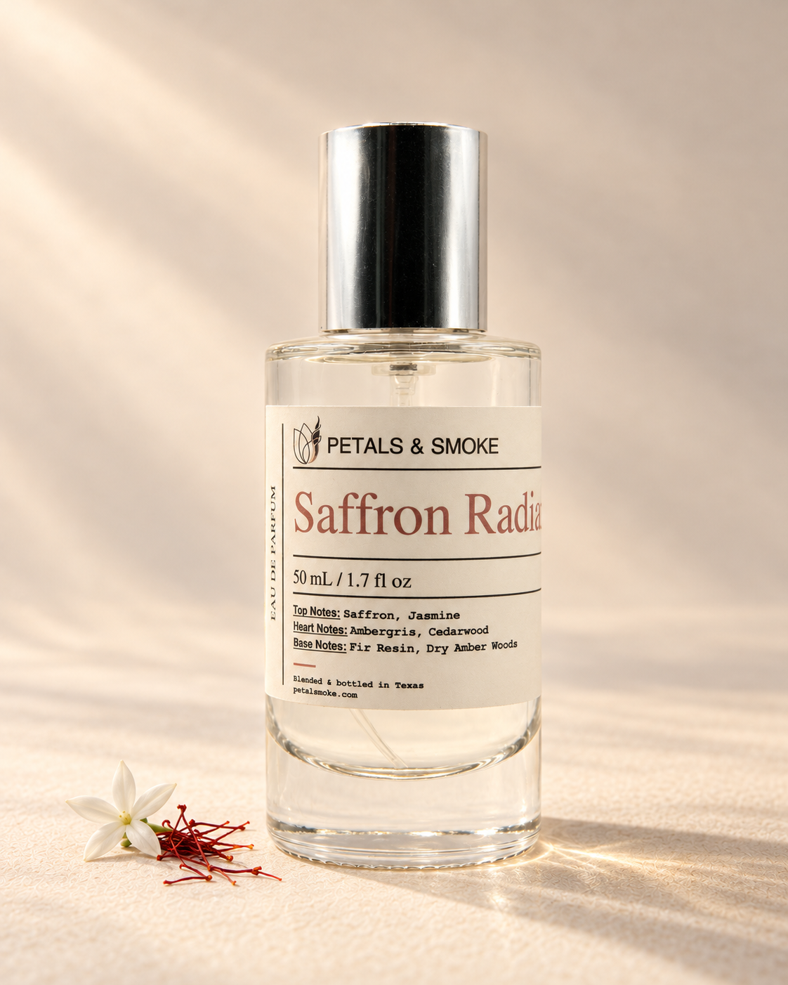 Saffron Radiant, 50 mL bottle photograph