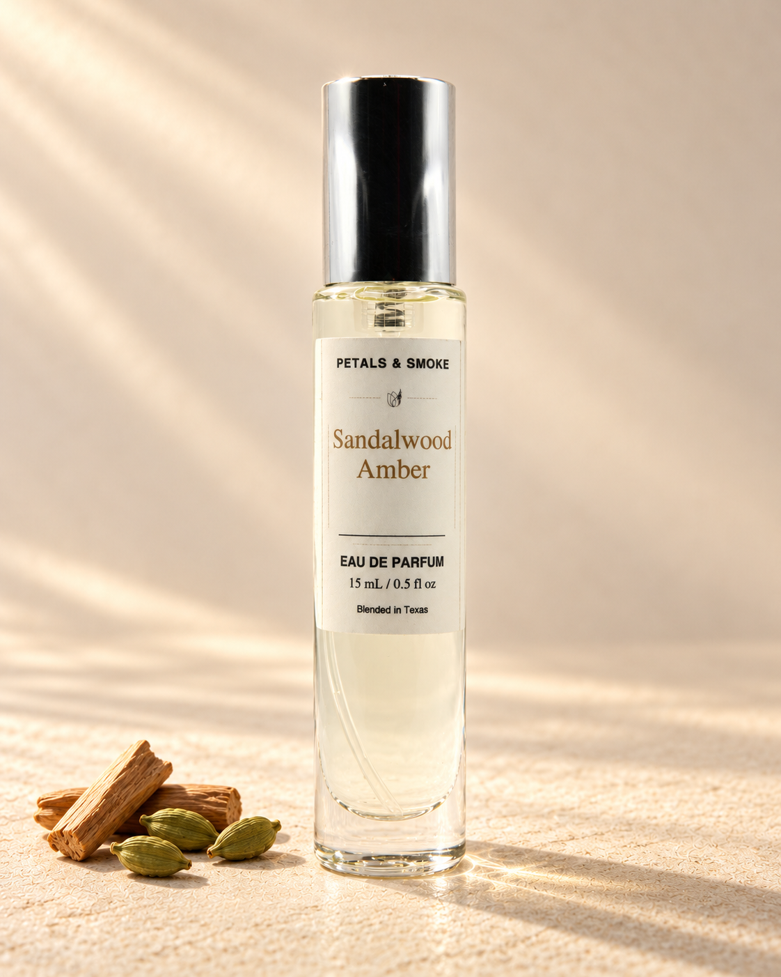 Sandalwood Amber, 15 mL bottle photograph
