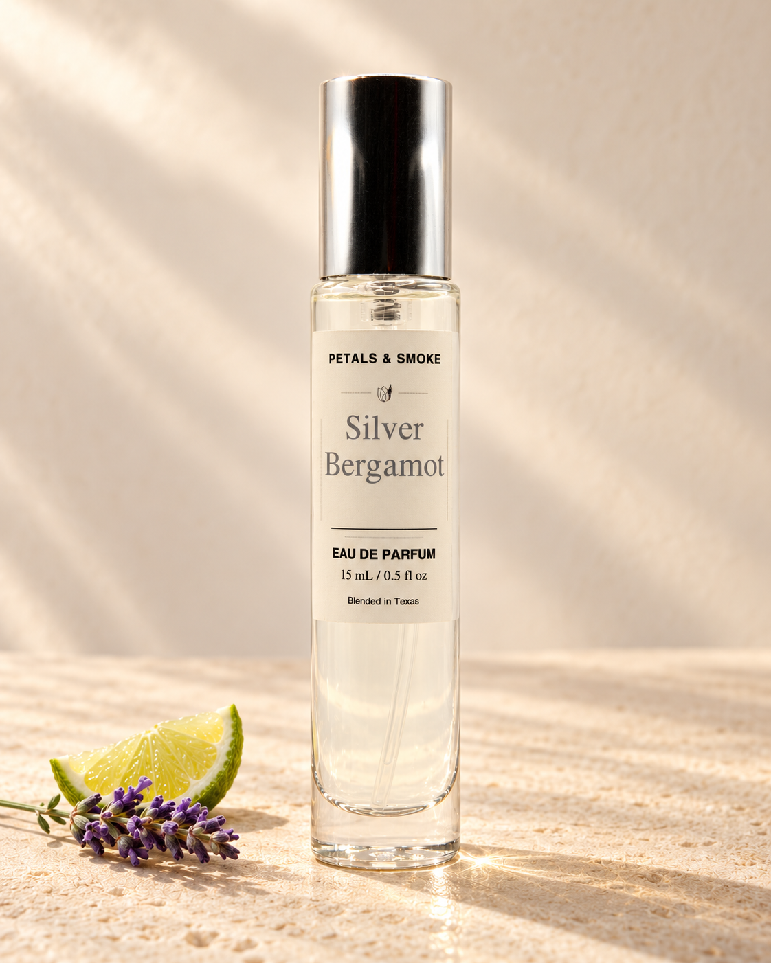 Silver Bergamot, 15 mL bottle photograph