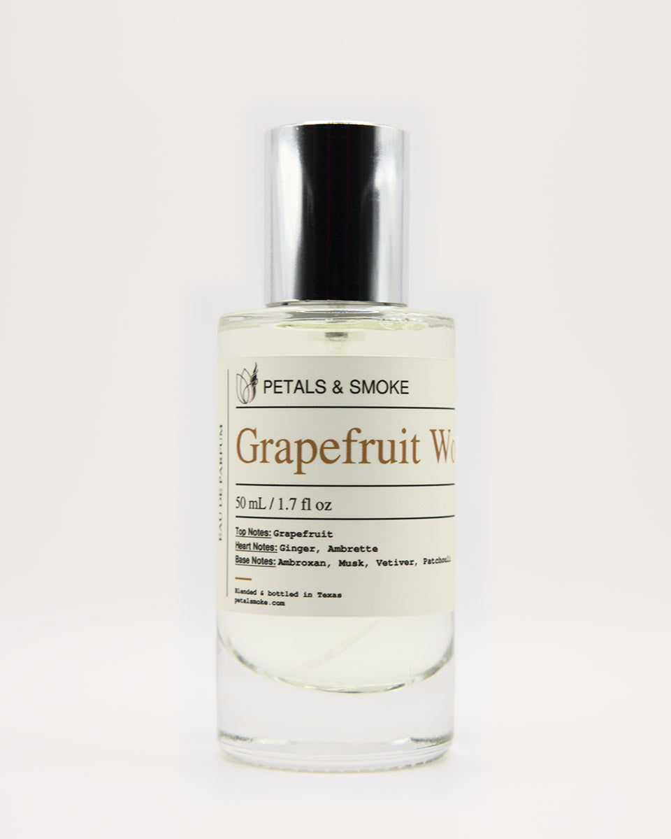 Grapefruit Woods, 50 mL bottle photograph